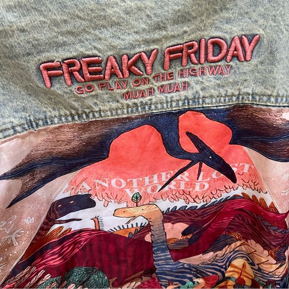 Weird design distressed denim jacket - Picture 4 of 6